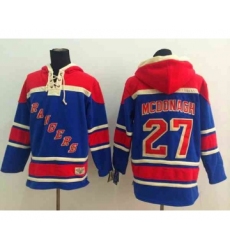 nhl jerseys new york rangers #27 mcdonagh blue[pullover hooded sweatshirt]