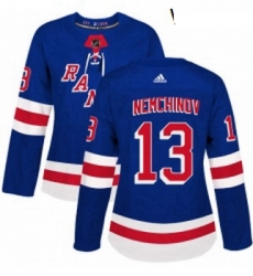 Womens Adidas New York Rangers 13 Sergei Nemchinov Premier Royal Blue Home NHL Jersey 