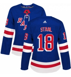 Womens Adidas New York Rangers 18 Marc Staal Premier Royal Blue Home NHL Jersey 