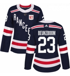 Womens Adidas New York Rangers 23 Jeff Beukeboom Authentic Navy Blue 2018 Winter Classic NHL Jersey 