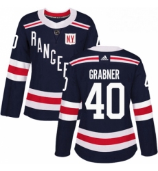 Womens Adidas New York Rangers 40 Michael Grabner Authentic Navy Blue 2018 Winter Classic NHL Jersey 