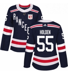 Womens Adidas New York Rangers 55 Nick Holden Authentic Navy Blue 2018 Winter Classic NHL Jersey 