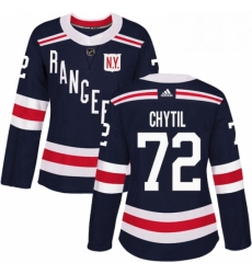 Womens Adidas New York Rangers 72 Filip Chytil Authentic Navy Blue 2018 Winter Classic NHL Jersey 
