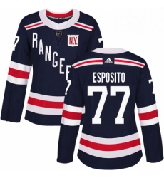 Womens Adidas New York Rangers 77 Phil Esposito Authentic Navy Blue 2018 Winter Classic NHL Jersey 
