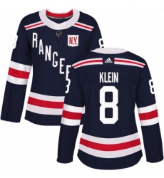 Womens Adidas New York Rangers 8 Kevin Klein Authentic Navy Blue 2018 Winter Classic NHL Jersey 