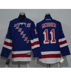 Rangers #11 Mark Messier Blue Home Stitched Youth NHL Jersey