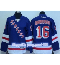 Rangers #16 Derick Brassard Blue Home Stitched Youth NHL Jersey II