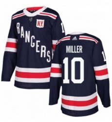 Youth Adidas New York Rangers 10 JT Miller Authentic Navy Blue 2018 Winter Classic NHL Jersey 