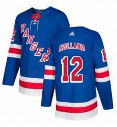 Youth Adidas New York Rangers 12 Peter Holland Authentic Royal Blue Home NHL Jersey 
