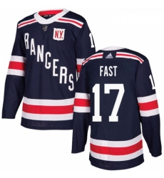 Youth Adidas New York Rangers 17 Jesper Fast Authentic Navy Blue 2018 Winter Classic NHL Jersey 