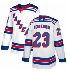 Youth Adidas New York Rangers 23 Jeff Beukeboom Authentic White NHL Jersey