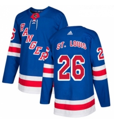 Youth Adidas New York Rangers 26 Martin St Louis Premier Royal Blue Home NHL Jersey 