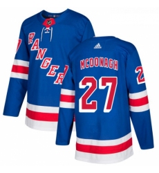 Youth Adidas New York Rangers 27 Ryan McDonagh Authentic Royal Blue Home NHL Jersey 