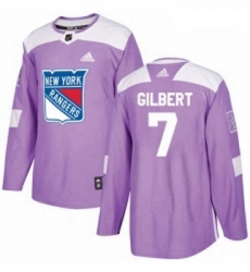 Youth Adidas New York Rangers 7 Rod Gilbert Authentic Purple Fights Cancer Practice NHL Jersey 