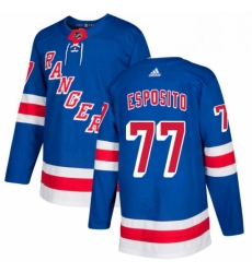 Youth Adidas New York Rangers 77 Phil Esposito Authentic Royal Blue Home NHL Jersey 