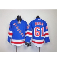 Youth NHL jerseys new york rangers #61 nash lt.blue
