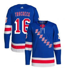 Youth New York Rangers 16 Vincent Trocheck Royal Stitched Jersey