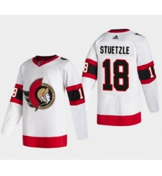 Men Ottawa Senators 18 Tim Stutzle White Stitched jersey