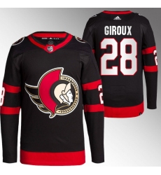 Men Ottawa Senators 28 Claude Giroux 2021 Black Stitched Home Jersey