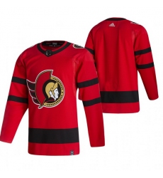 Men Ottawa Senators Blank Red Adidas 2020 21 Reverse Retro Alternate NHL Jersey