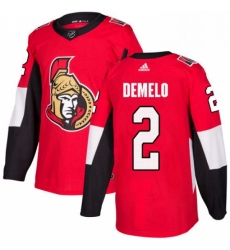 Mens Adidas Ottawa Senators 2 Dylan DeMelo Premier Red Home NHL Jersey 