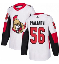 Mens Adidas Ottawa Senators 56 Magnus Paajarvi Authentic White Away NHL Jersey 