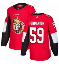 Mens Adidas Ottawa Senators 59 Alex Formenton Authentic Red Home NHL Jersey 