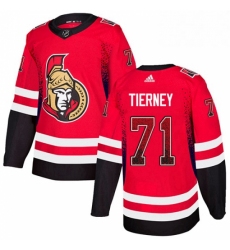 Mens Adidas Ottawa Senators 71 Chris Tierney Authentic Red Drift Fashion NHL Jersey 