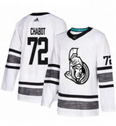 Mens Adidas Ottawa Senators 72 Thomas Chabot White 2019 All Star Game Parley Authentic Stitched NHL Jersey 