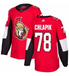 Mens Adidas Ottawa Senators 78 Filip Chlapik Authentic Red Home NHL Jersey 
