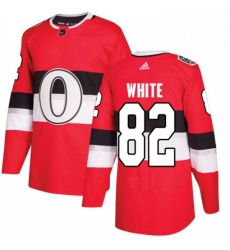 Mens Adidas Ottawa Senators 82 Colin White Authentic Red 2017 100 Classic NHL Jersey 