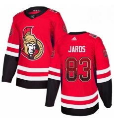 Mens Adidas Ottawa Senators 83 Christian Jaros Authentic Red Drift Fashion NHL Jersey 