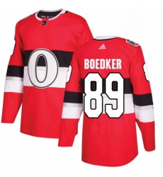 Mens Adidas Ottawa Senators 89 Mikkel Boedker Authentic Red 2017 100 Classic NHL Jersey 