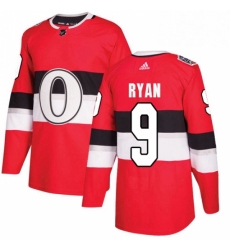 Mens Adidas Ottawa Senators 9 Bobby Ryan Authentic Red 2017 100 Classic NHL Jersey 