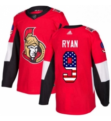 Mens Adidas Ottawa Senators 9 Bobby Ryan Authentic Red USA Flag Fashion NHL Jersey 