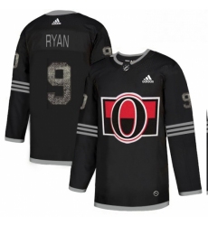 Men's Adidas Ottawa Senators #9 Bobby Ryan Black 1 Authentic Classic Stitched NHL Jersey