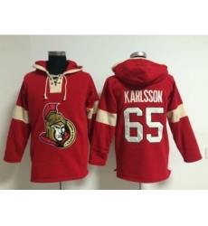 NHL Ottawa Senators #65 Erik Karlsson Red jerseys(Pullover Hoodie)