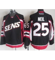 Ottawa Senators 25 Chris Neil Black NHL Jerseys
