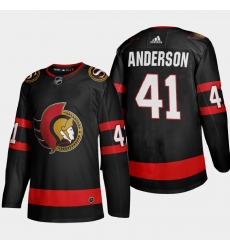Ottawa Senators 41 Craig Anderson Men Adidas 2020 21 Authentic Player Home Stitched NHL Jersey Black