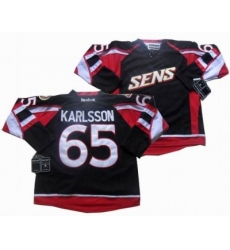 Ottawa Senators #65 Erik Karlsson black jerseys
