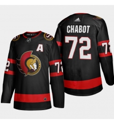 Ottawa Senators 72 Thomas Chabot Men Adidas 2020 21 Authentic Player Home Stitched NHL Jersey Black