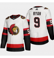 Ottawa Senators 9 Bobby Ryan Men Adidas 2020 21 Authentic Player Away Stitched NHL Jersey White