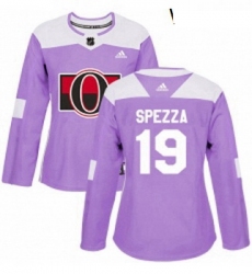 Womens Adidas Ottawa Senators 19 Jason Spezza Authentic Purple Fights Cancer Practice NHL Jersey 