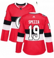 Womens Adidas Ottawa Senators 19 Jason Spezza Authentic Red 2017 100 Classic NHL Jersey 