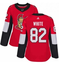 Womens Adidas Ottawa Senators 82 Colin White Authentic Red Home NHL Jersey 