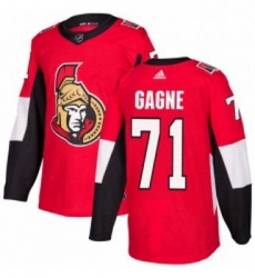 Youth Adidas Ottawa Senators 71 Gabriel Gagne Authentic Red Home NHL Jersey 