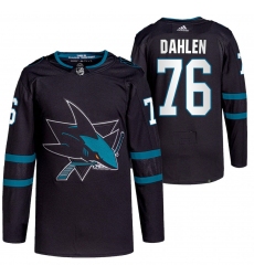 Adidas San Jose Sharks 76 Jonathan Dahlen Black Alternate Authentic Stitched NHL Jersey
