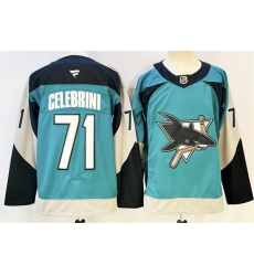 Men San Jose Sharks 71 Macklin Celebrini Teal 2025 Alternate Stitched Hockey Jersey Men San Jose Sharks 71 Macklin Celebrini Teal 2025 Alternate Stitched Hockey Jersey