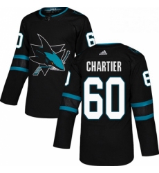 Mens Adidas San Jose Sharks 60 Rourke Chartier Premier Black Alternate NHL Jersey 