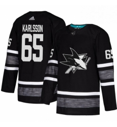 Mens Adidas San Jose Sharks 65 Erik Karlsson Black 2019 All Star Game Parley Authentic Stitched NHL Jersey 